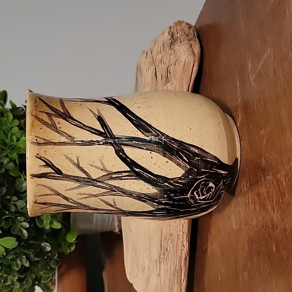 Hand Crafted, Painted Pottery mug